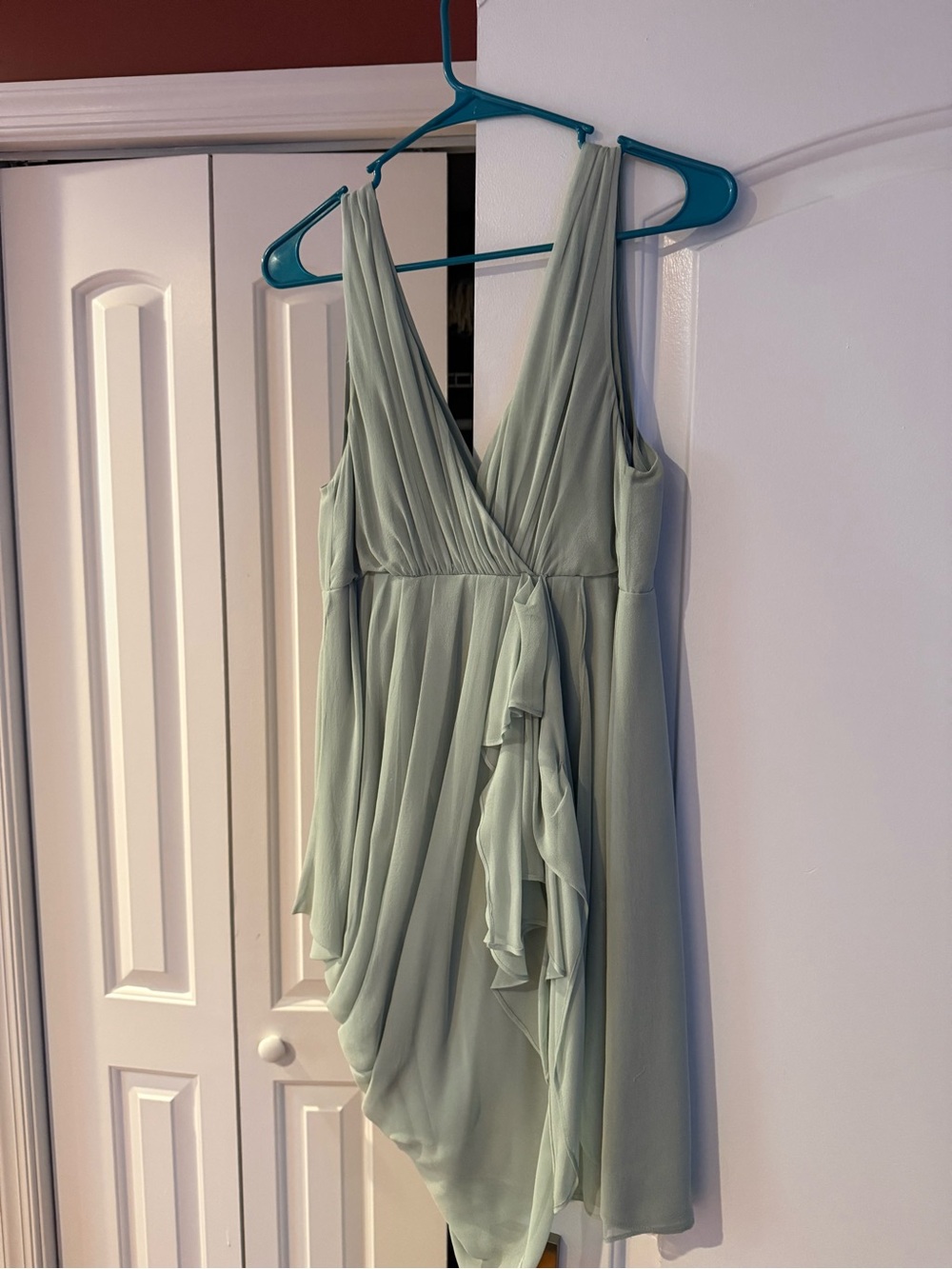 Alice and Olivia silk and chiffon draped mini - size 8